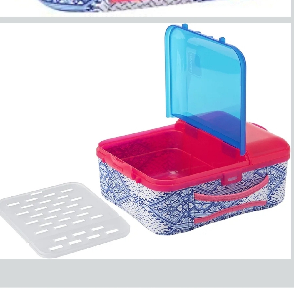 Smash Pink & Blue Geometric Lunch Box